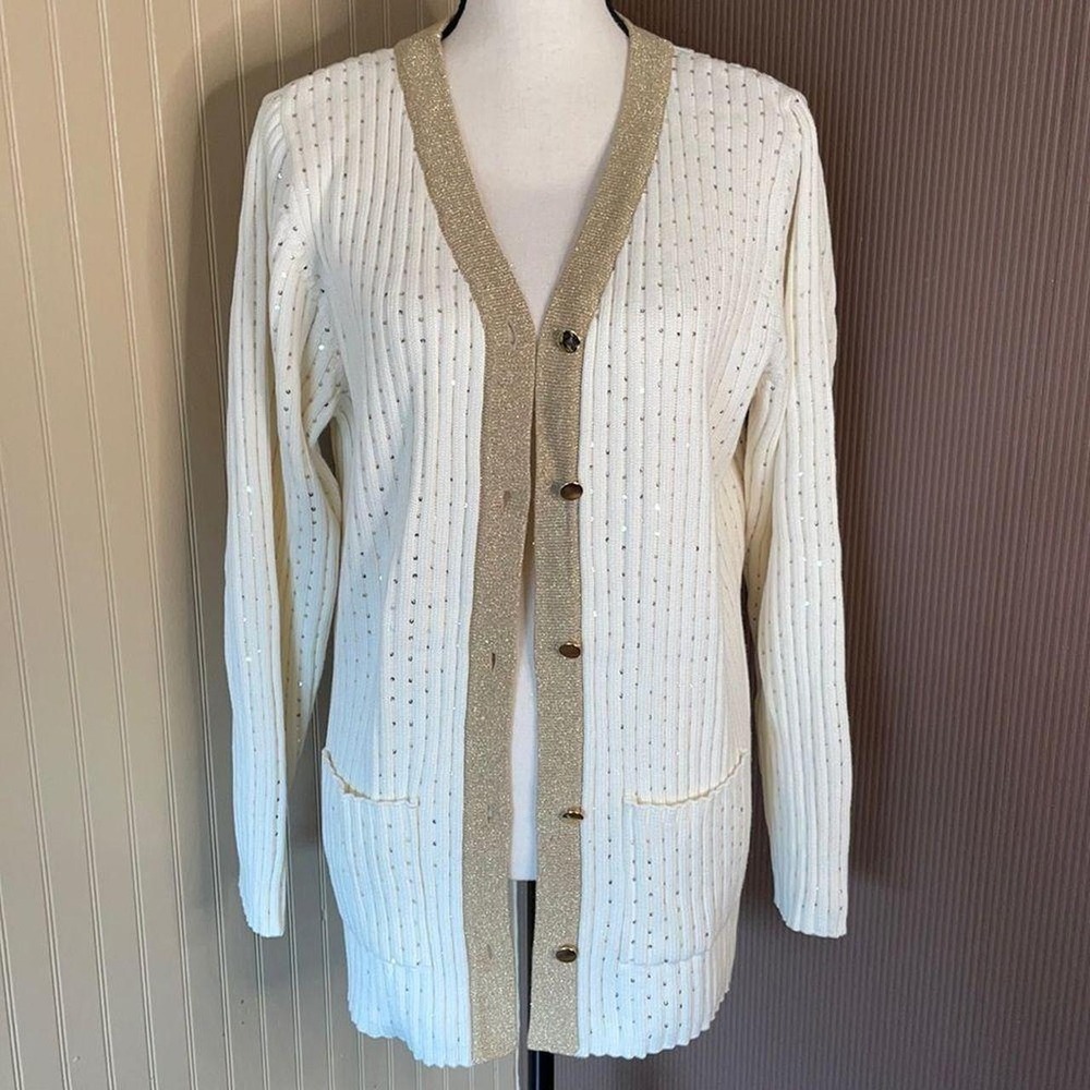 Cream and gold‎ cardigan